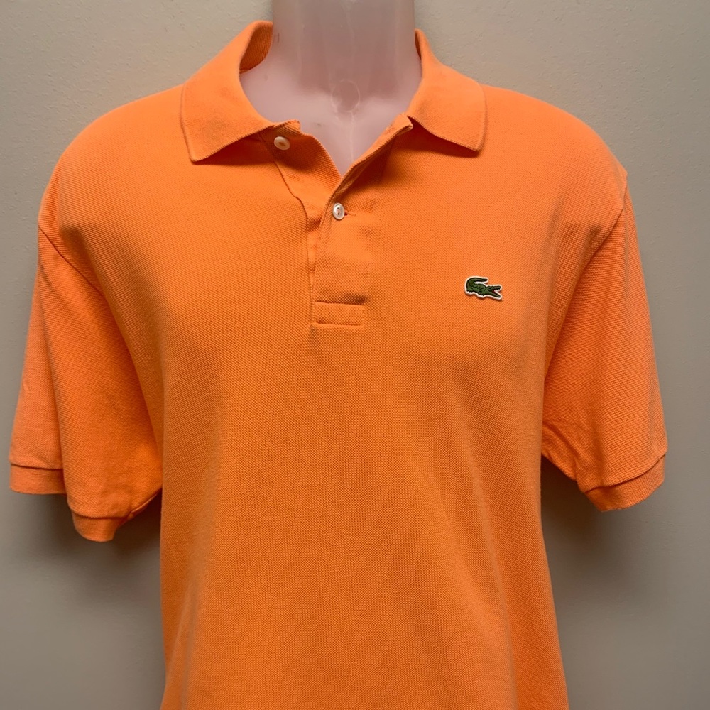 Lacoste Short Sleeve Polo Shirt Size 6 Orange